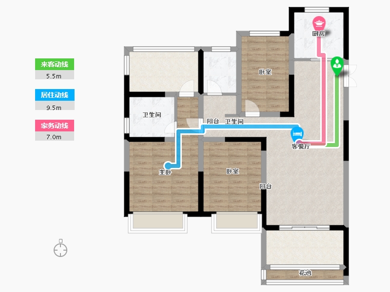 安徽省-宣城市-大唐桃源广场-100.99-户型库-动静线