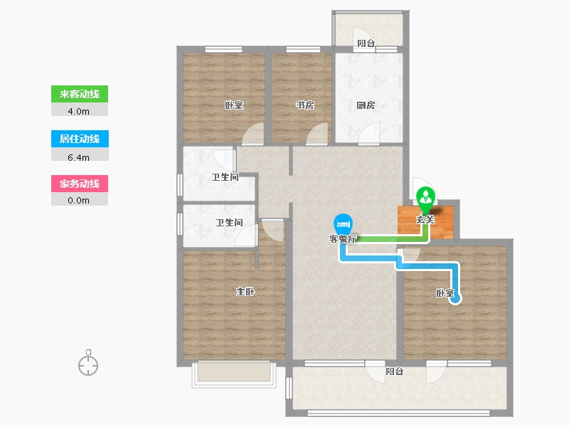 山东省-青岛市-海尔产城创世纪公馆-133.82-户型库-动静线