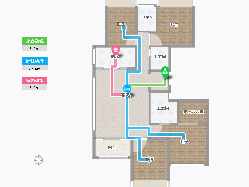 河南省-郑州市-绿城明月江南-132.00-户型库-动静线