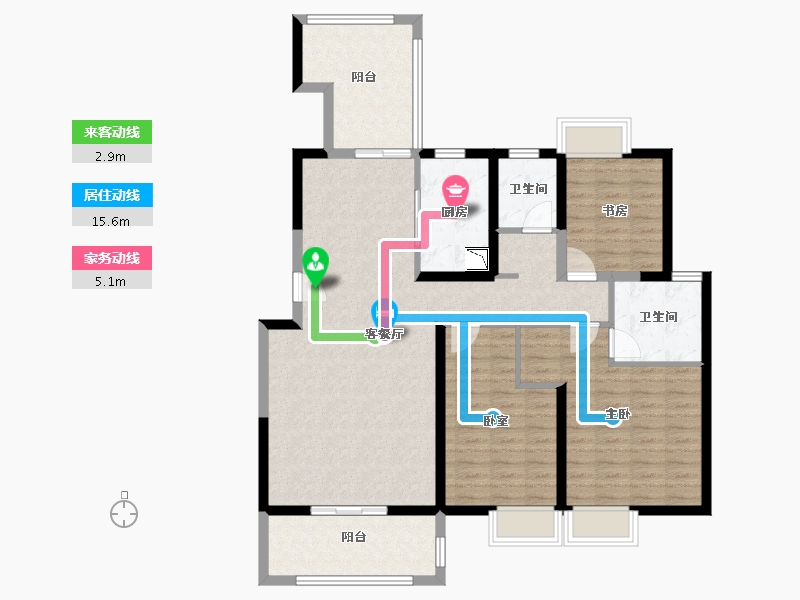 河南省-郑州市-法兰原著·半岛-114.80-户型库-动静线