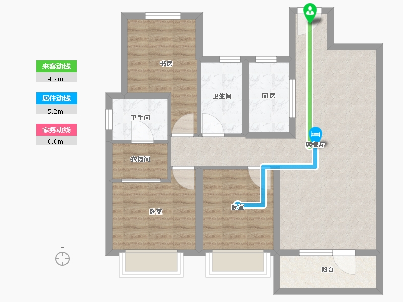 山东省-济南市-华润置地昆仑御-81.99-户型库-动静线