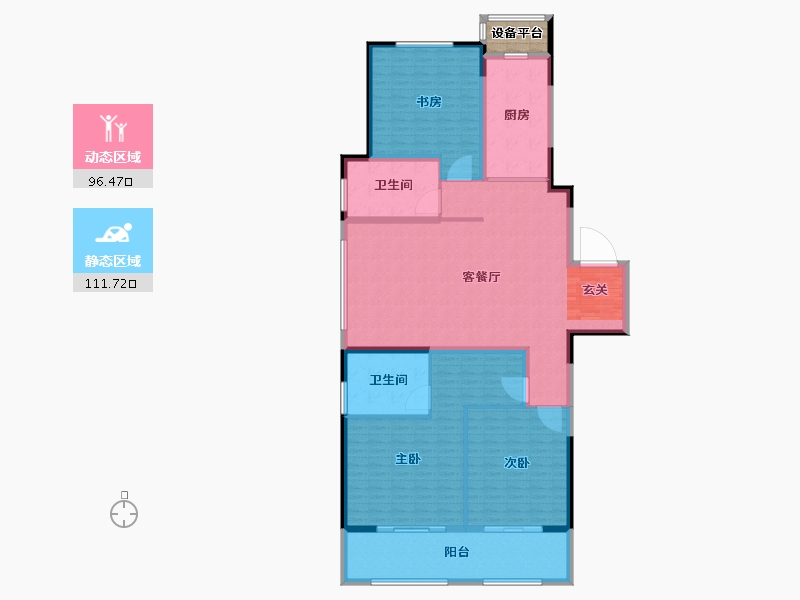 江苏省-常州市-弘阳燕澜风华住宅-196.00-户型库-动静分区