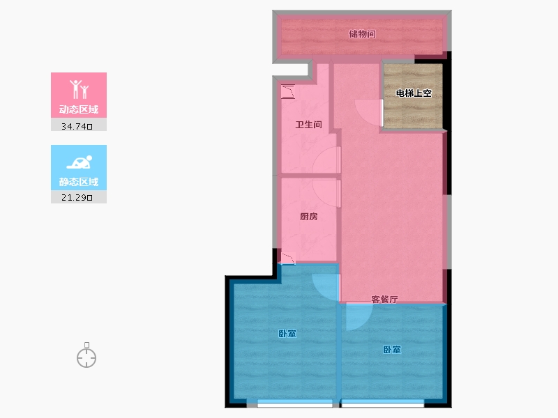 河南省-郑州市-名门翠园-52.49-户型库-动静分区