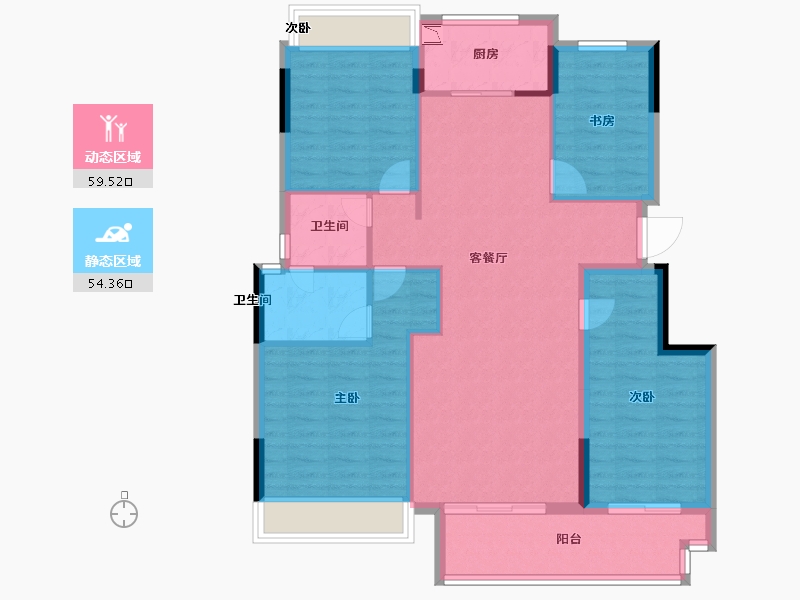 安徽省-宣城市-尚城江南府-102.99-户型库-动静分区