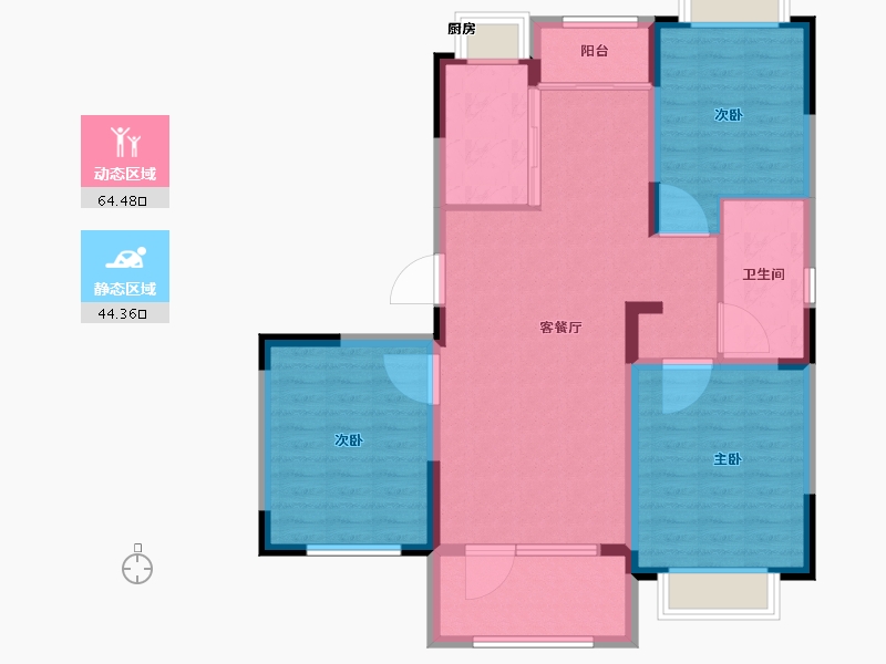 山东省-威海市-威高水韵康桥-97.99-户型库-动静分区