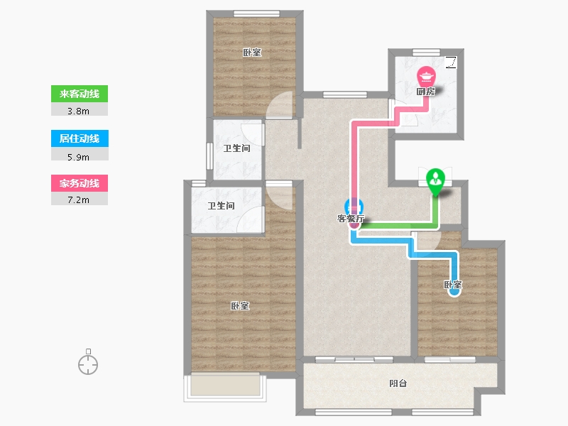 山东省-菏泽市-中丞玖璋台-110.01-户型库-动静线