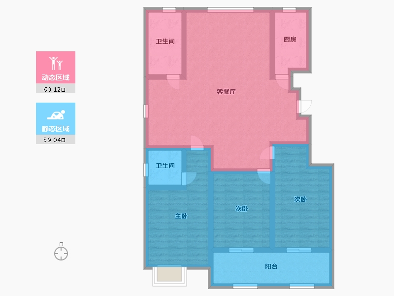 山东省-潍坊市-滨海福地世家-105.99-户型库-动静分区