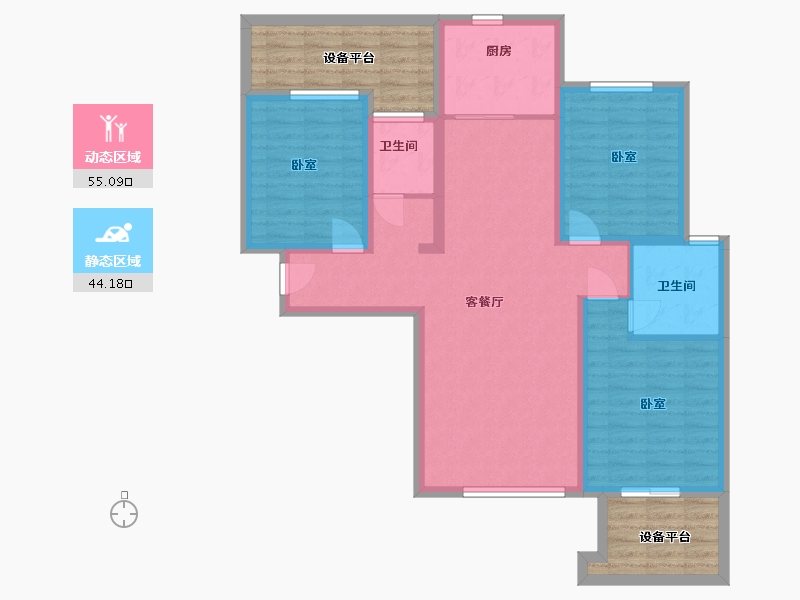 河南省-洛阳市-古都天玺-102.86-户型库-动静分区