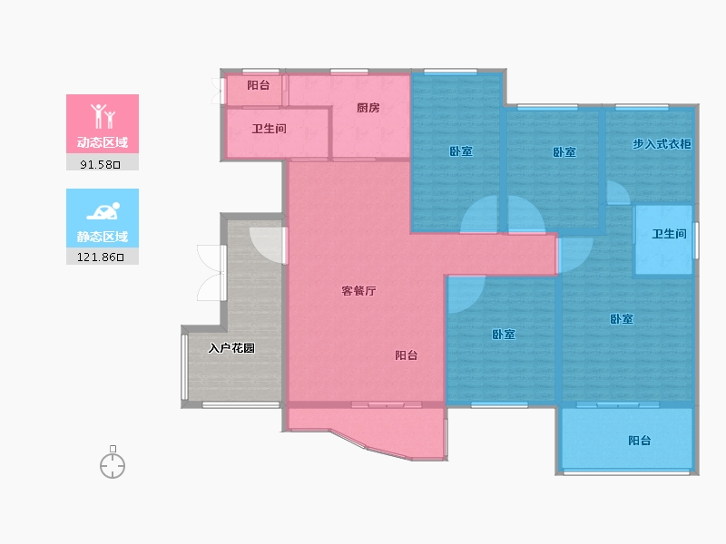 河南省-洛阳市-龙舜中央广场-216.60-户型库-动静分区