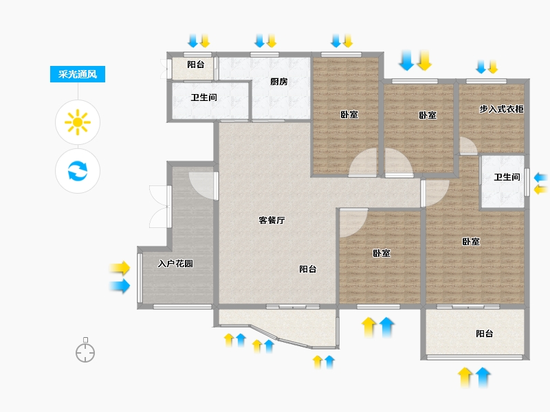 河南省-洛阳市-龙舜中央广场-216.60-户型库-采光通风