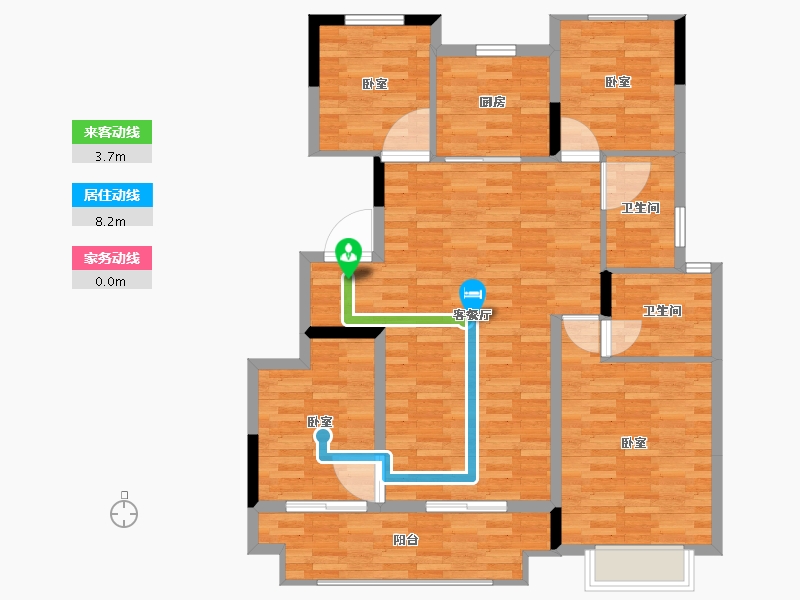 河南省-郑州市-康桥香蔓郡-108.00-户型库-动静线