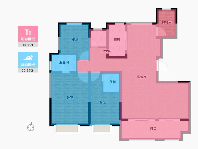 山东省-德州市-大华尚郡-130.00-户型库-动静分区