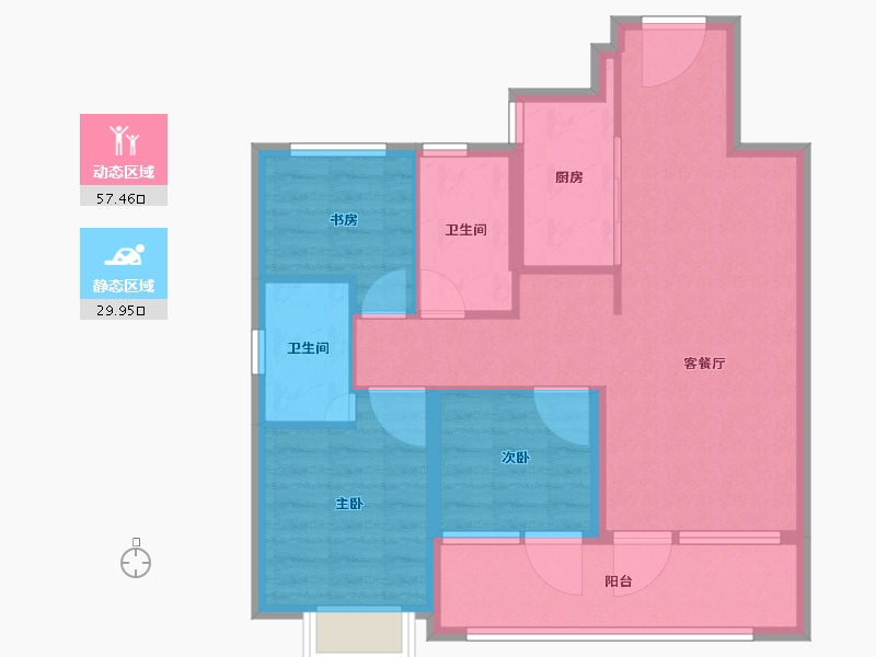 山东省-青岛市-青岛海洋活力区|融创中心·融耀-77.96-户型库-动静分区