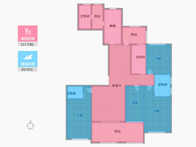 山东省-威海市-盛德海湾国际-191.00-户型库-动静分区