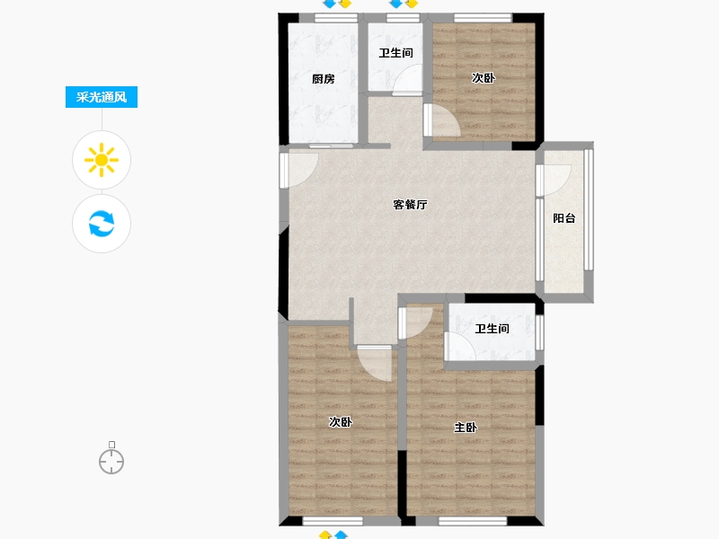 山东省-青岛市-智慧之城-89.99-户型库-采光通风