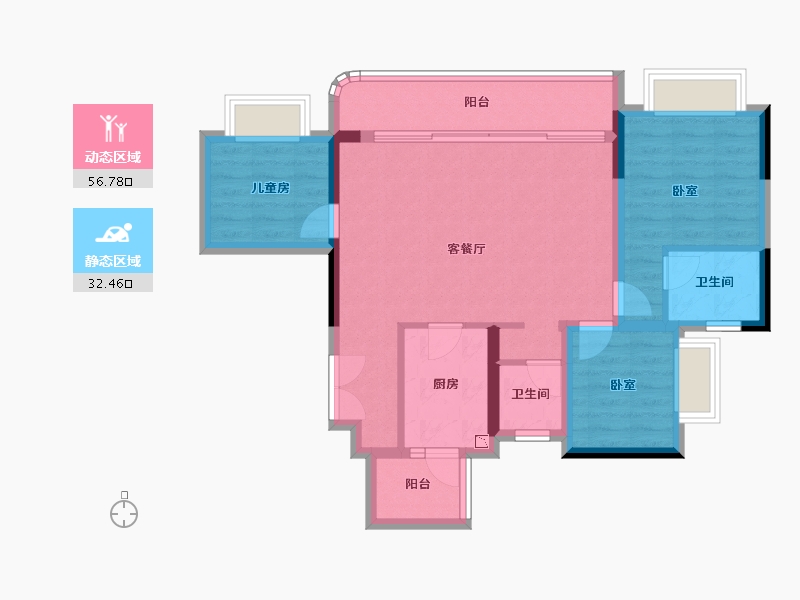 重庆-undefined-御璟悦来-79.44-户型库-动静分区