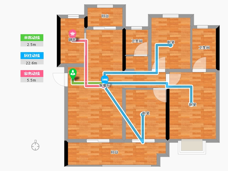 河南省-郑州市-康桥香蔓郡-99.99-户型库-动静线