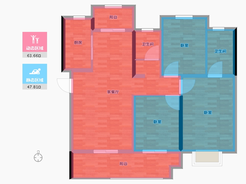 河南省-郑州市-康桥香蔓郡-99.99-户型库-动静分区