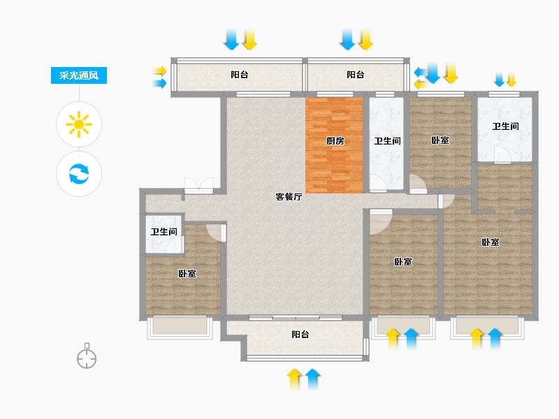 河南省-安阳市-安阳建业世和府-164.09-户型库-采光通风