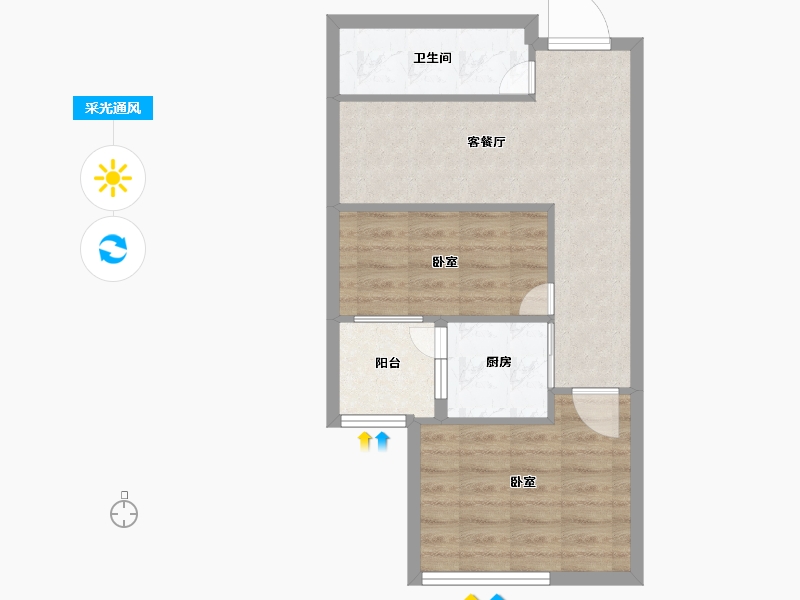 河南省-郑州市-中部两岸富海湾-50.00-户型库-采光通风