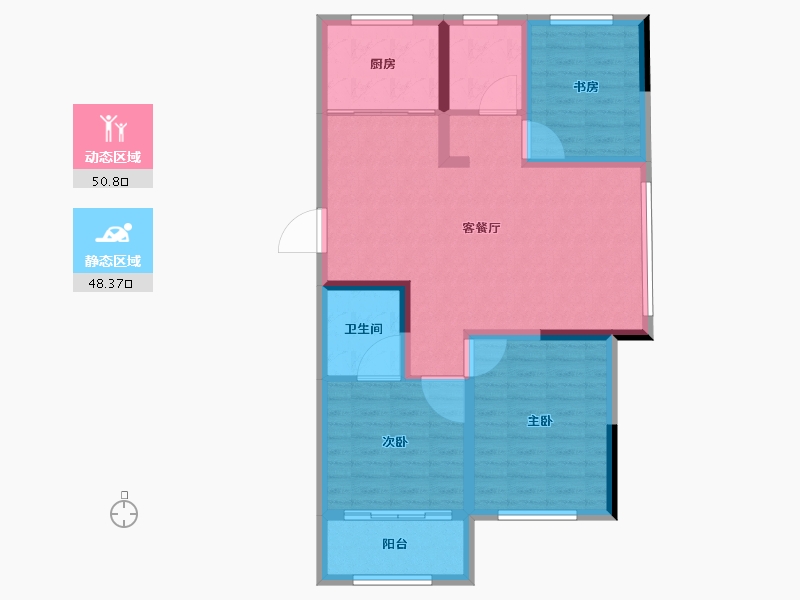 山东省-威海市-恒和家园-88.99-户型库-动静分区