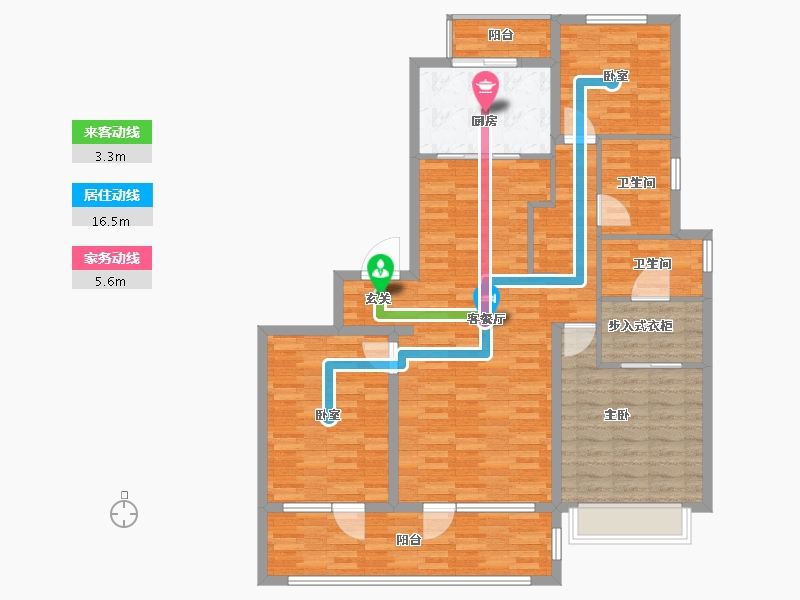 山东省-青岛市-海尔产城创世纪公馆-121.00-户型库-动静线