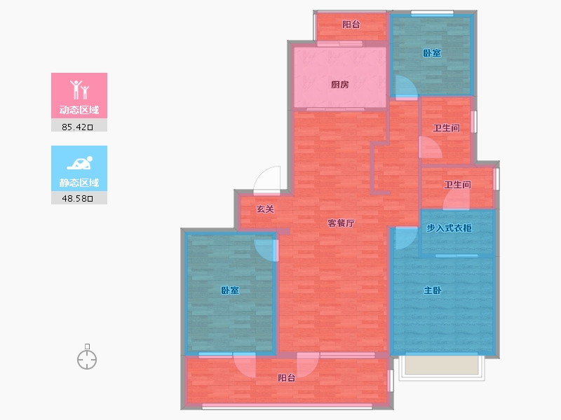 山东省-青岛市-海尔产城创世纪公馆-121.00-户型库-动静分区