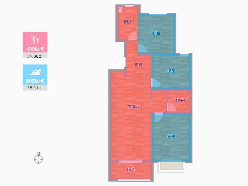 山东省-青岛市-海尔产城创世纪公馆-83.99-户型库-动静分区