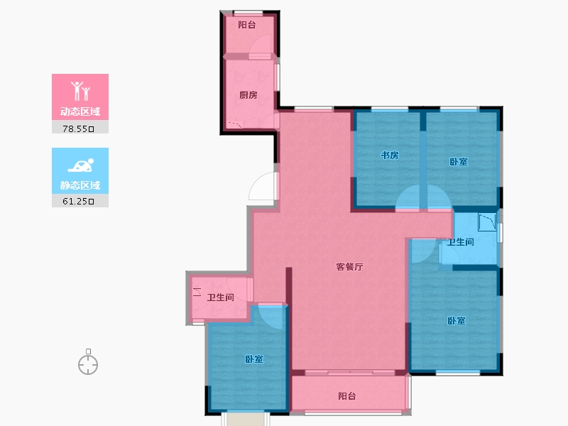 河南省-洛阳市-文兴水尚-124.18-户型库-动静分区