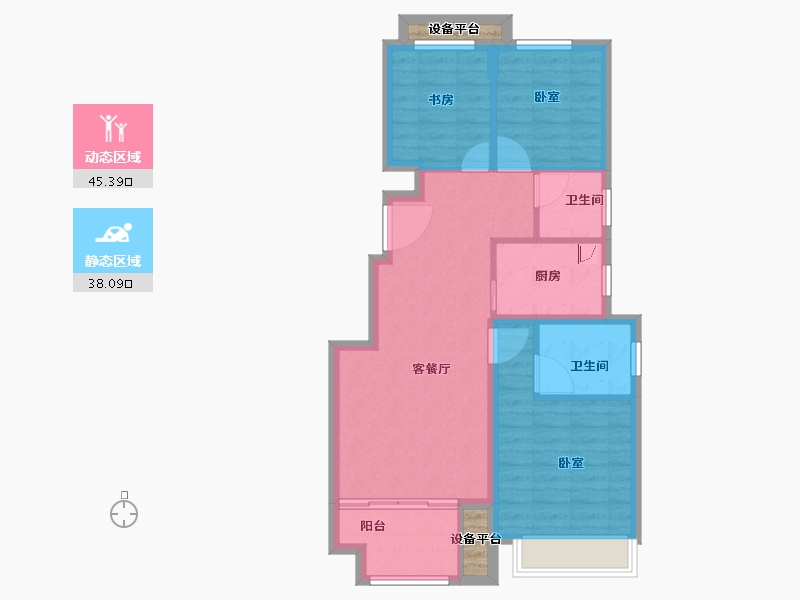 浙江省-绍兴市-诸暨宝龙广场-77.00-户型库-动静分区