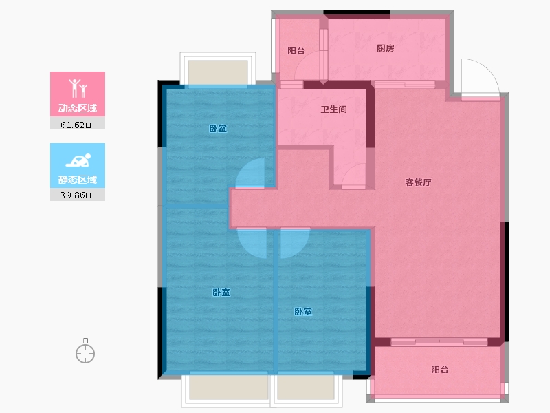 河南省-安阳市-林州恒大悦府-91.74-户型库-动静分区