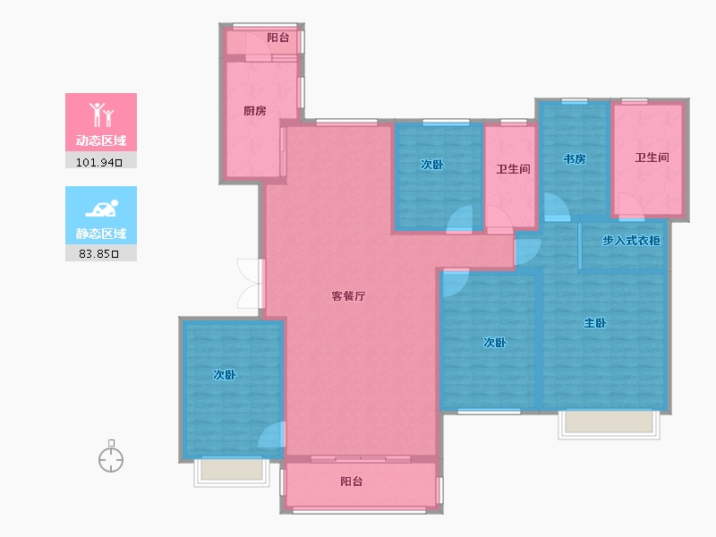 山东省-济南市-济南恒大龙奥御苑-168.01-户型库-动静分区