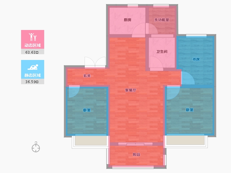 安徽省-滁州市-兴茂金陵北辰-89.00-户型库-动静分区