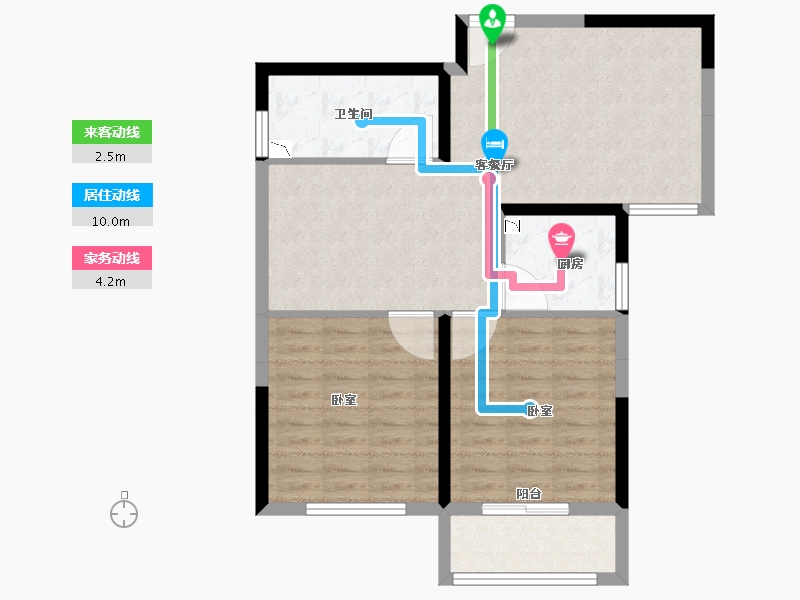 河南省-洛阳市-洛浦金苑-76.21-户型库-动静线