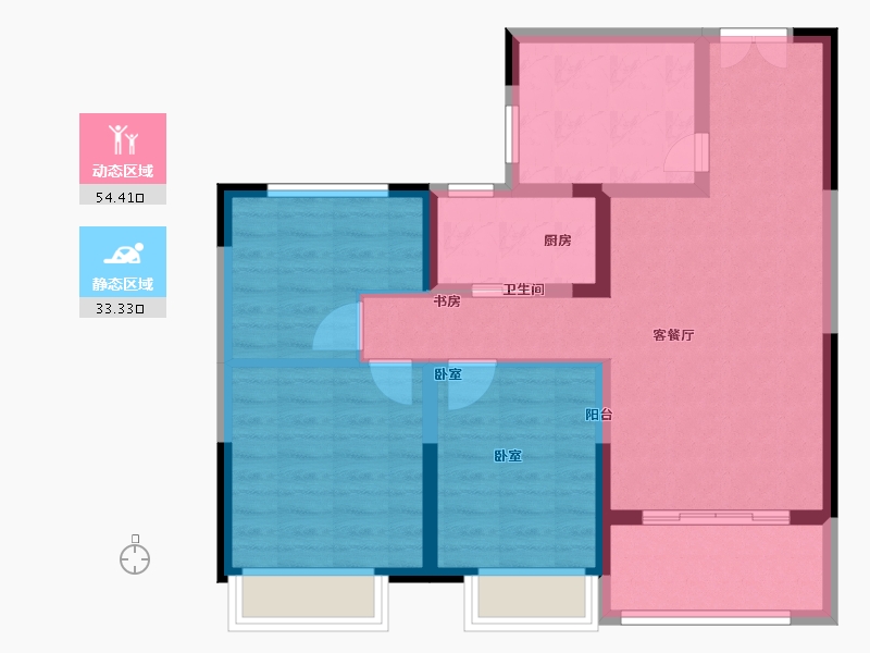 安徽省-宣城市-大唐桃源广场-78.00-户型库-动静分区