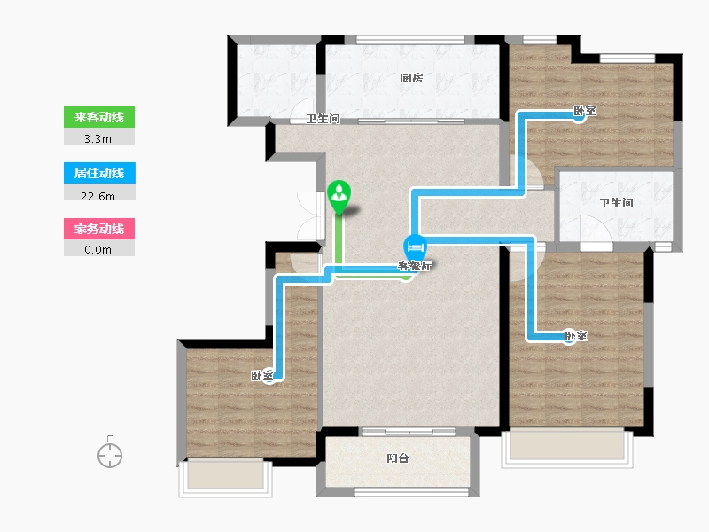 山东省-德州市-红烨・一品-111.00-户型库-动静线