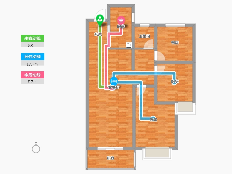 山东省-青岛市-海尔产城创世纪公馆-85.19-户型库-动静线