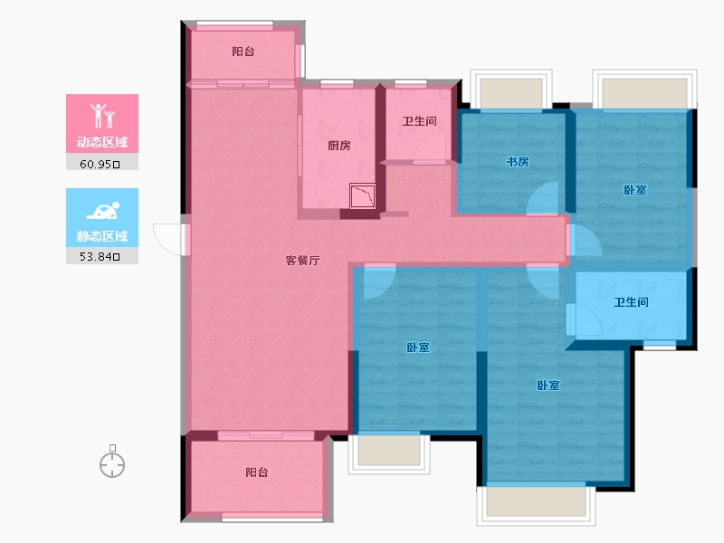 河南省-郑州市-法兰原著·半岛-101.21-户型库-动静分区