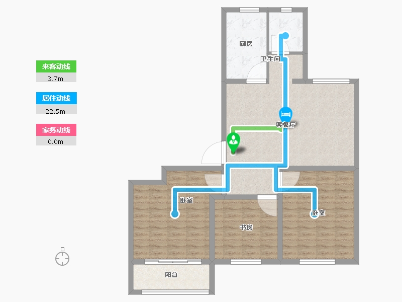 山东省-德州市-德房·正宁居-98.70-户型库-动静线