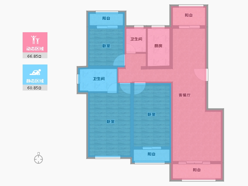 河南省-郑州市-民安城市之光-113.42-户型库-动静分区