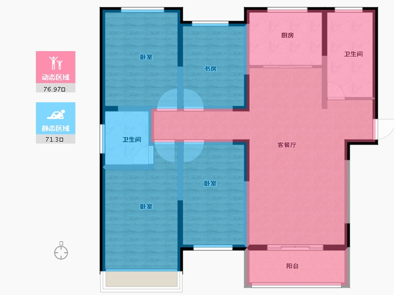 河南省-安阳市-中华世纪城-133.30-户型库-动静分区