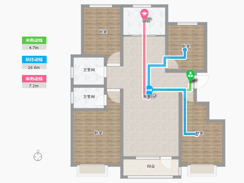 山东省-菏泽市-冠泽海棠湾-157.53-户型库-动静线