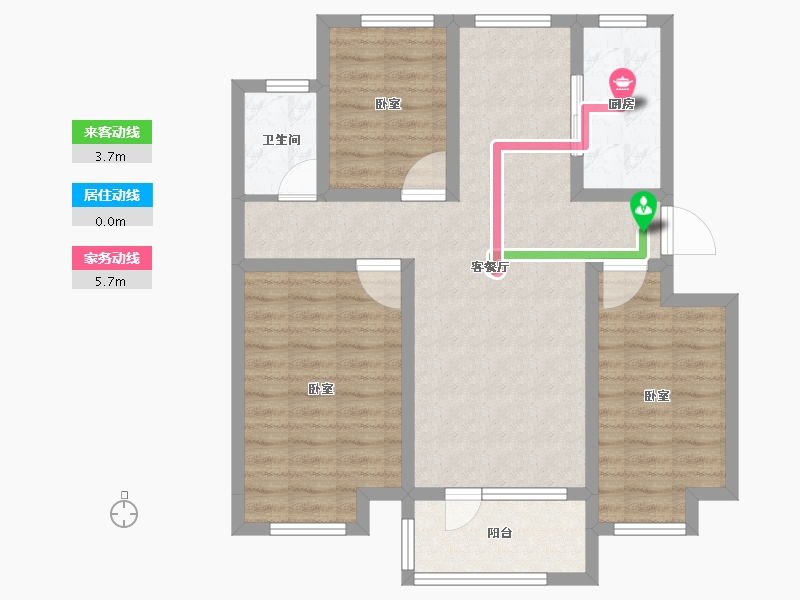 山东省-枣庄市-铂悦君廷-82.79-户型库-动静线