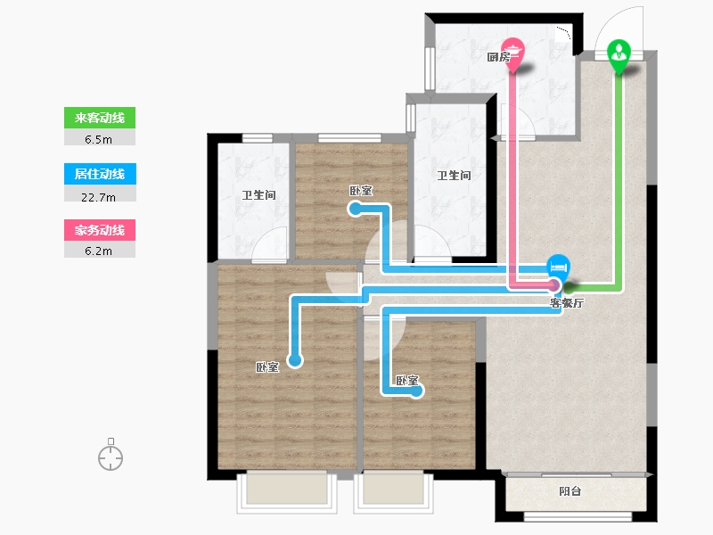 新疆维吾尔自治区-乌鲁木齐市-恒大世纪梦幻城-99.00-户型库-动静线