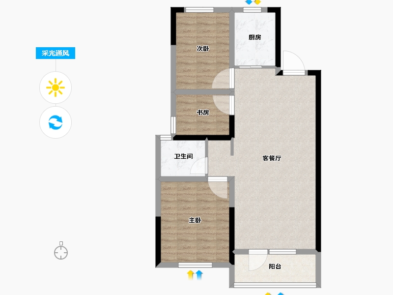 山东省-青岛市-智慧之城-79.99-户型库-采光通风