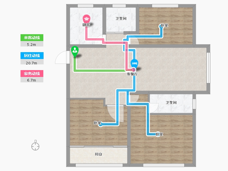 山东省-滨州市-海通御墅蓝庭-103.00-户型库-动静线