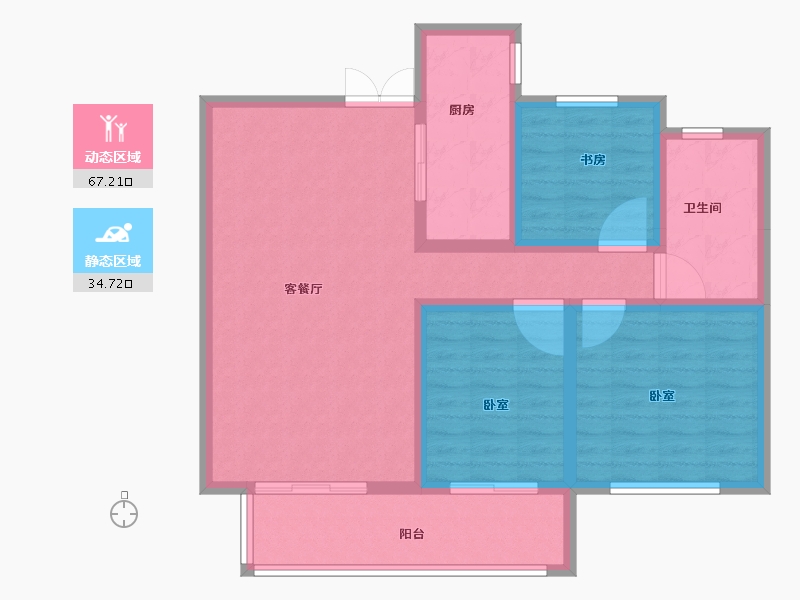 河南省-新乡市-理想国-91.13-户型库-动静分区