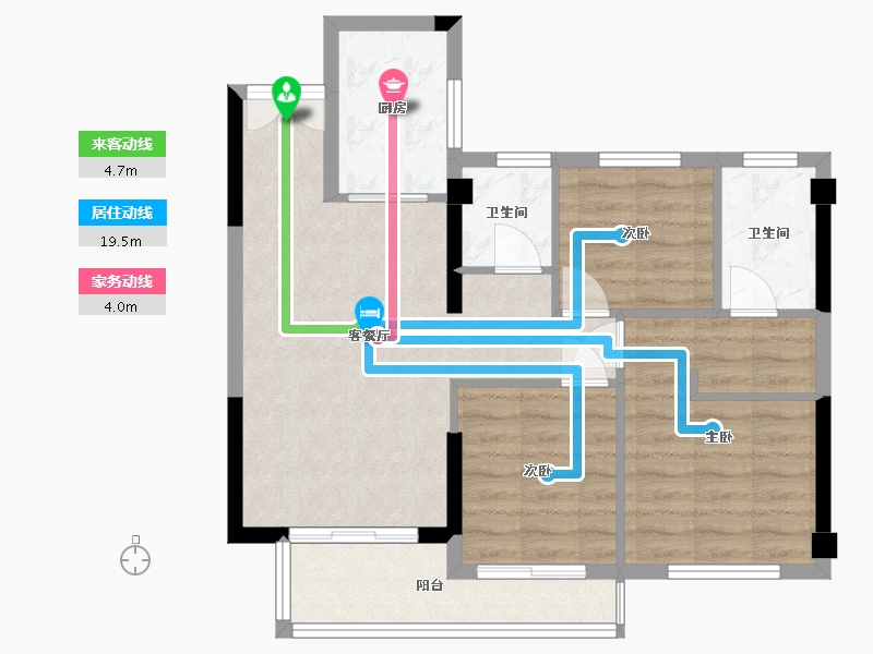 福建省-福州市-汉昇观澜-71.00-户型库-动静线