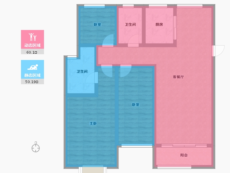 山东省-滨州市-玉龙苑-97.88-户型库-动静分区