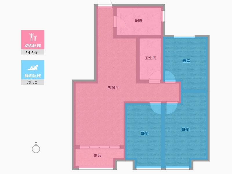 山东省-滨州市-玉龙苑-82.83-户型库-动静分区